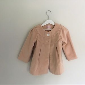 Blossom Couture Pink Pea Coat Size 3-4T